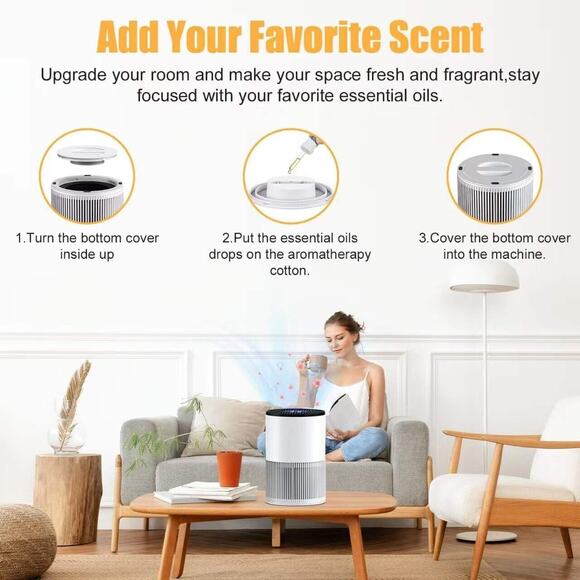 MORFY New Air Purifier covers 270 SqFt /hour, H13 True HEPA Filter Quiet Compact - Picture 13 of 13